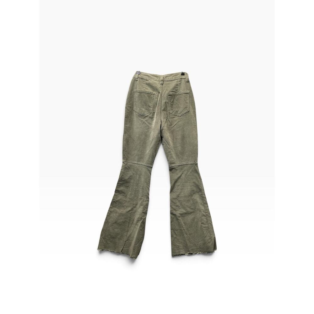 YMI Women's Green Corduroy Flare Pants Mid Rise Pockets Cotton Spandex - Picture 2 of 11